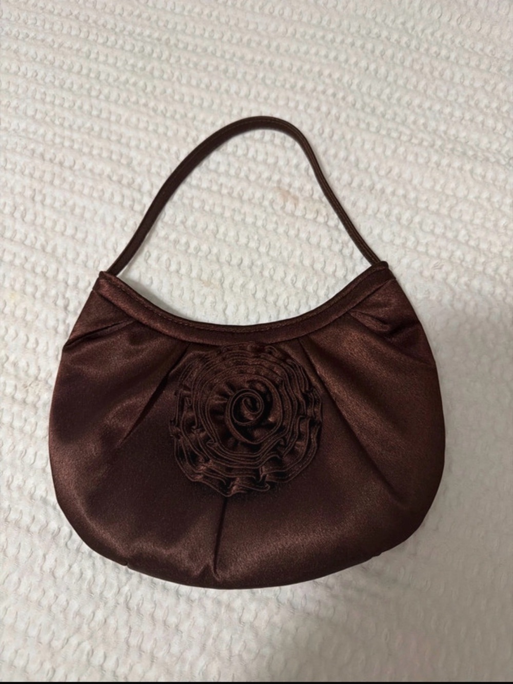 Vintage brown satin mini bag